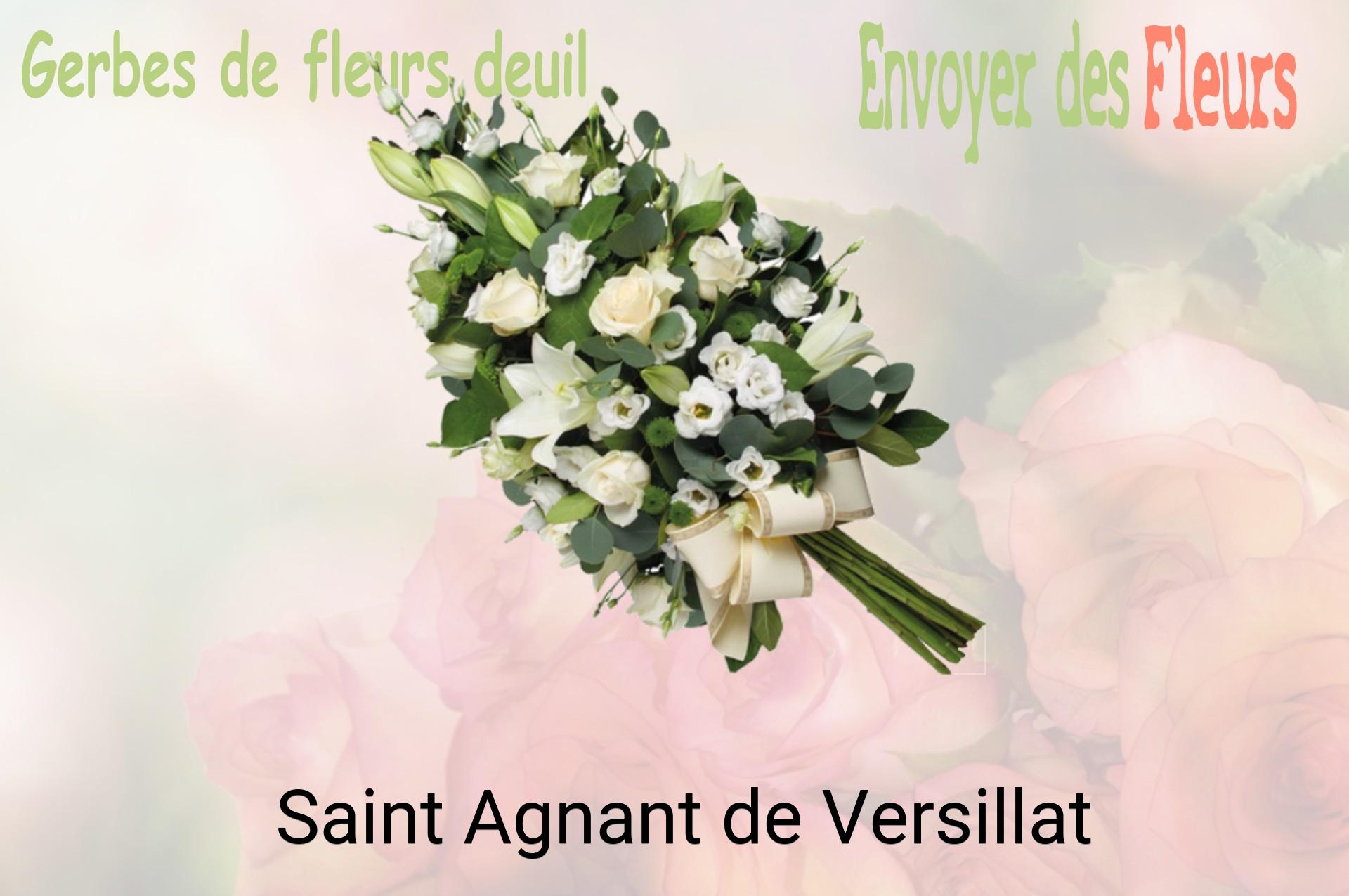 Gerbe de fleurs de deuil livrée à Saint-Agnant-de-Versillat